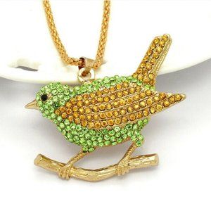 Cute Bird on Branch Pendant Brooch Pin *NWT